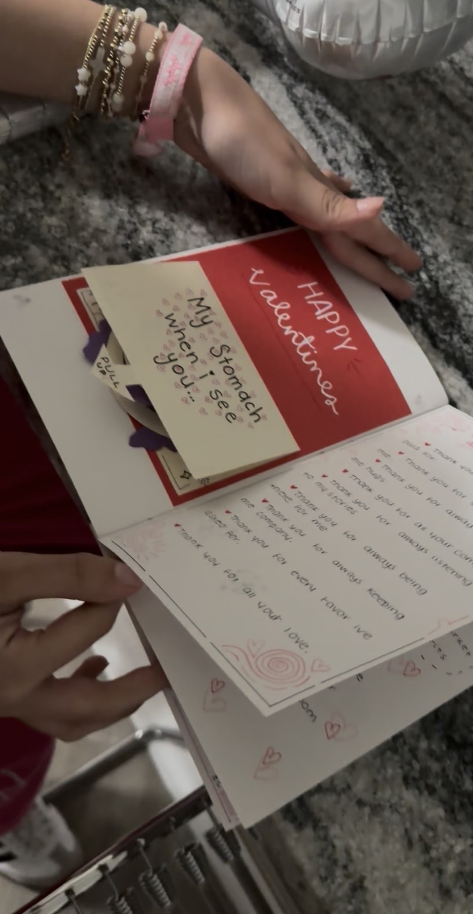 Handmade Valentine’s Day scrapbook and love notes from our first Valentine’s Day together